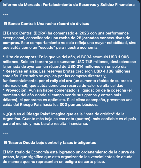 Informe y bitácora diaria