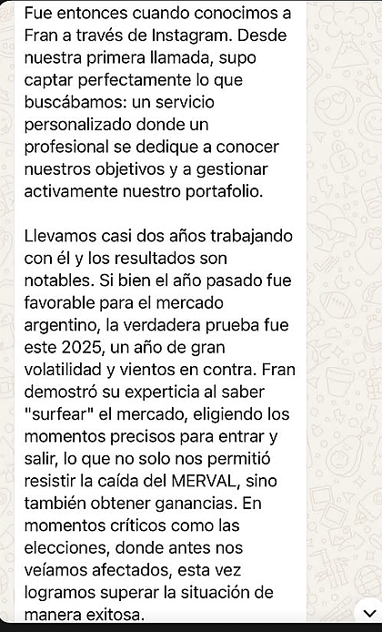 Testimonio cliente Aurora Advisors