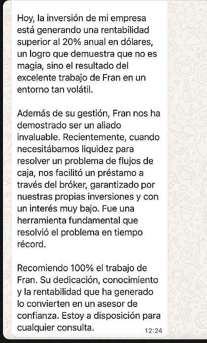 Testimonio cliente Aurora Advisors