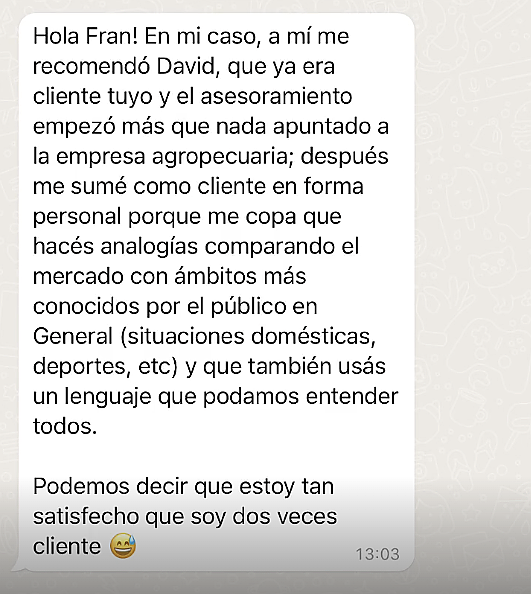 Testimonio cliente Aurora Advisors
