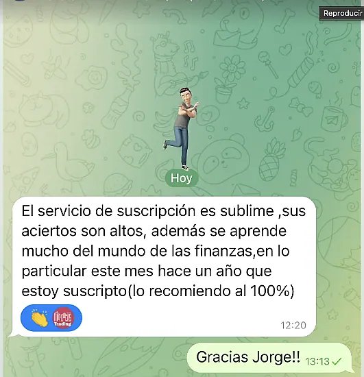 Testimonio de cliente en WhatsApp o Telegram